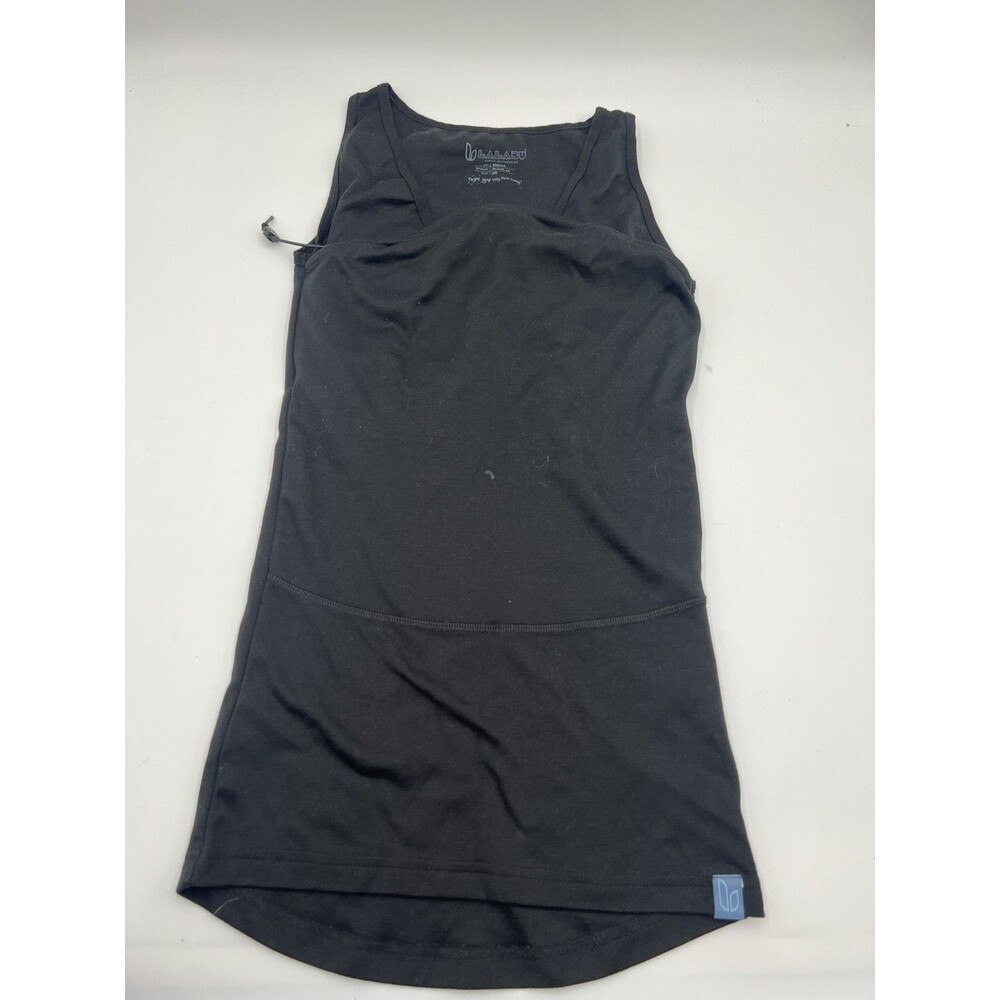 Lalabu Soothe Shirt Black Babywearing Top Size medium Built-In Carrier Tank